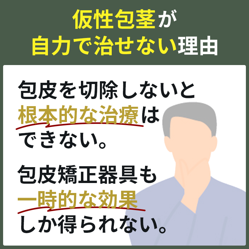 仮性包茎が自力で治せない理由