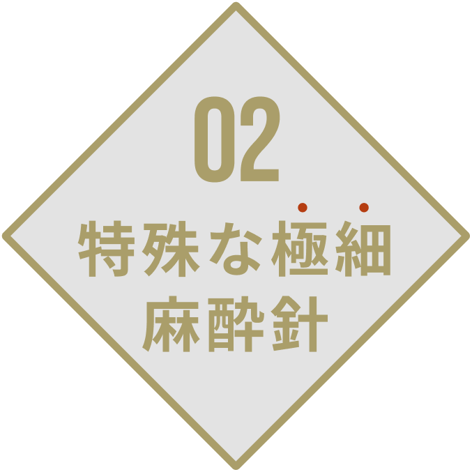 特殊な極細麻酔針